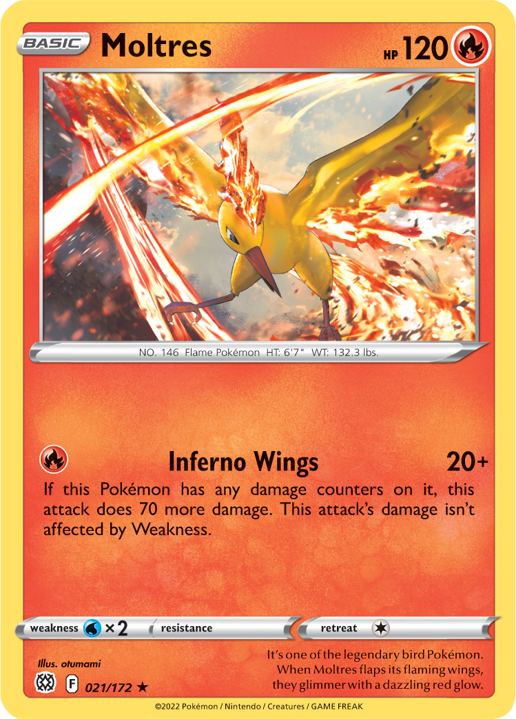 Moltres (021/172) (Theme Deck Exclusive) [Sword & Shield: Brilliant Stars] - The Mythic Store | 24h Order Processing