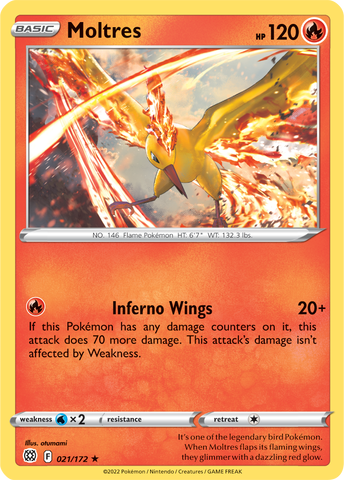 Moltres (021/172) [Sword & Shield: Brilliant Stars] - The Mythic Store | 24h Order Processing
