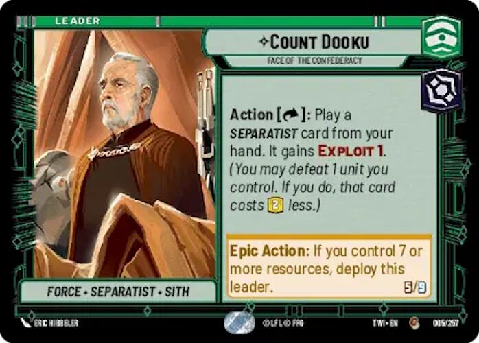 Count Dooku - Face of the Confederacy (005/257) [Twilight of the Republic] - The Mythic Store | 24h Order Processing