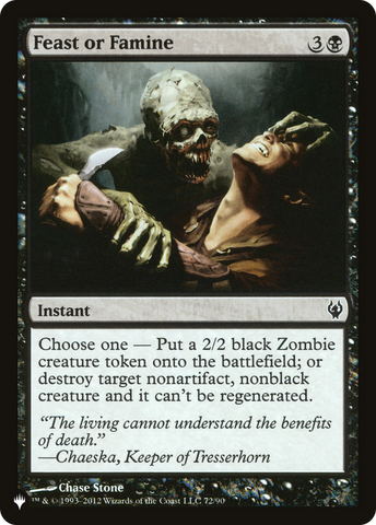 Feast or Famine [The List] - The Mythic Store | 24h Order Processing