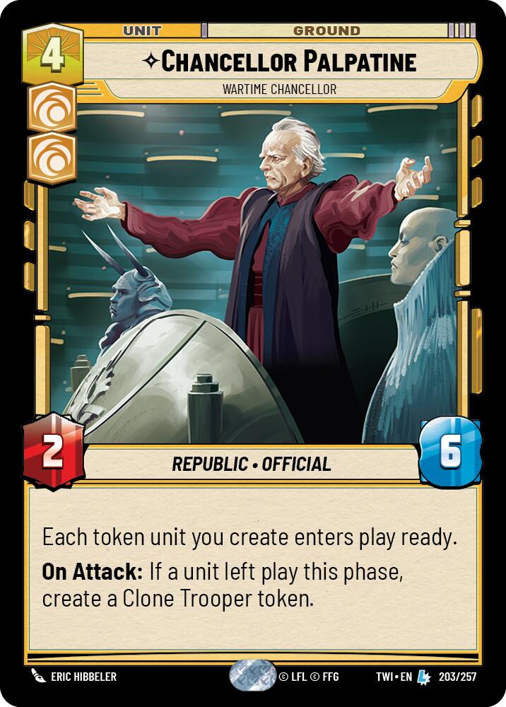 Chancellor Palpatine - Wartime Chancellor (203/257) [Twilight of the Republic] - The Mythic Store | 24h Order Processing