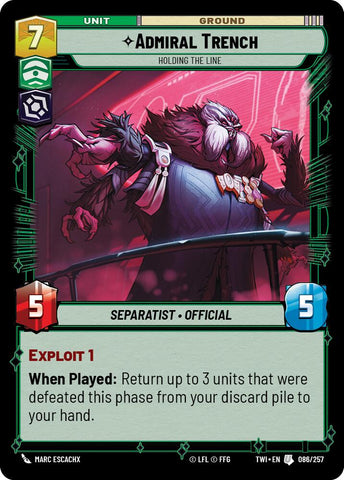 Admiral Trench - Holding the Line (086/257) (086/257) [Twilight of the Republic] - The Mythic Store | 24h Order Processing