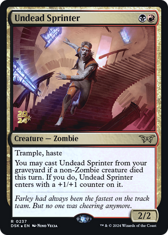 Undead Sprinter [Duskmourn: House of Horror Prerelease Promos] - The Mythic Store | 24h Order Processing