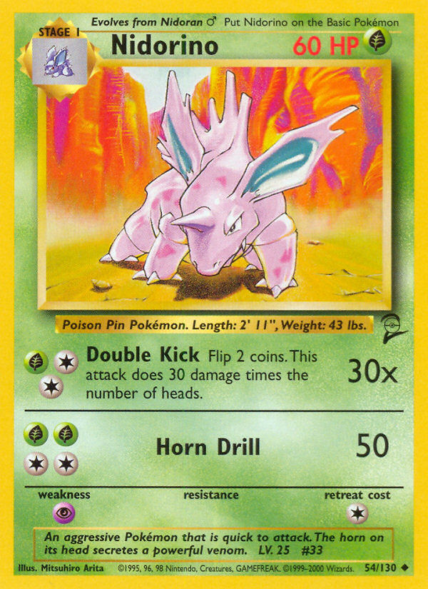 Nidorino (54/130) [Base Set 2] - The Mythic Store | 24h Order Processing