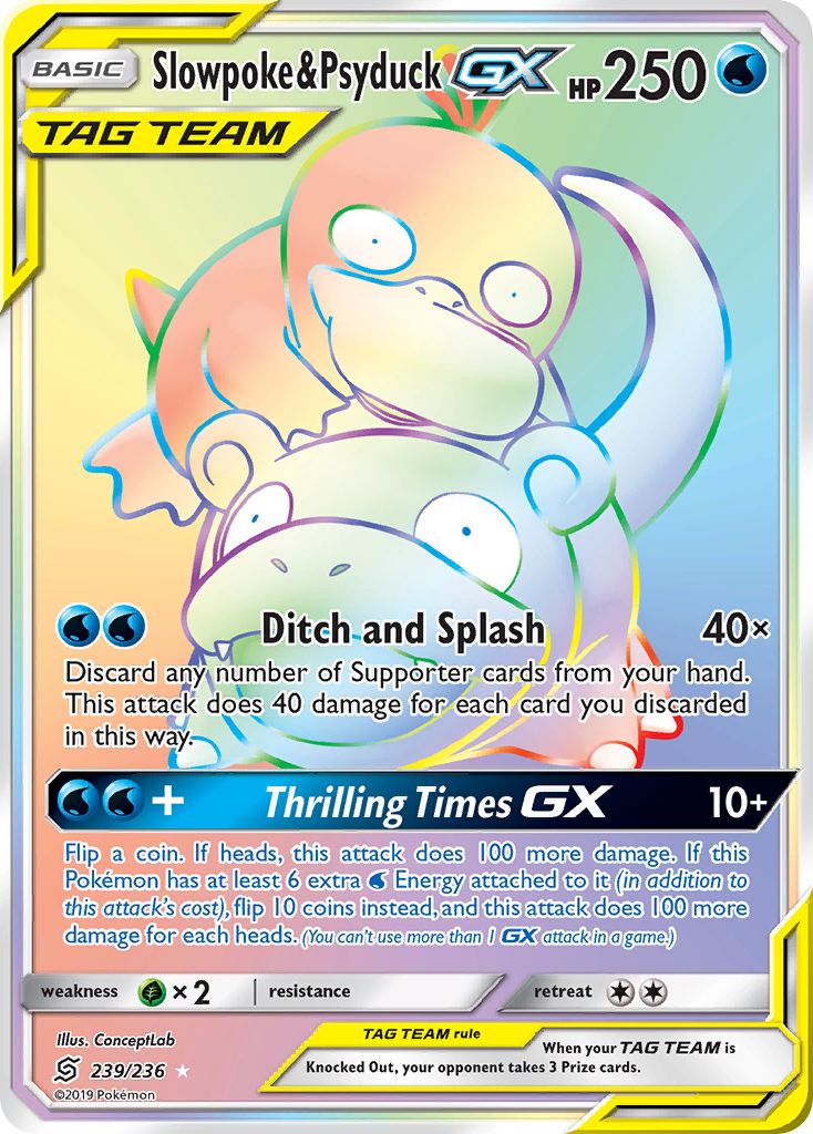 Slowpoke & Psyduck GX (239/236) [Sun & Moon: Unified Minds] - The Mythic Store | 24h Order Processing