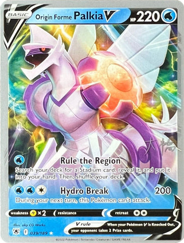 Origin Forme Palkia V (039/189) (Ice Rider Palkia - Rikuto Ohashi) [World Championships 2022] - The Mythic Store | 24h Order Processing