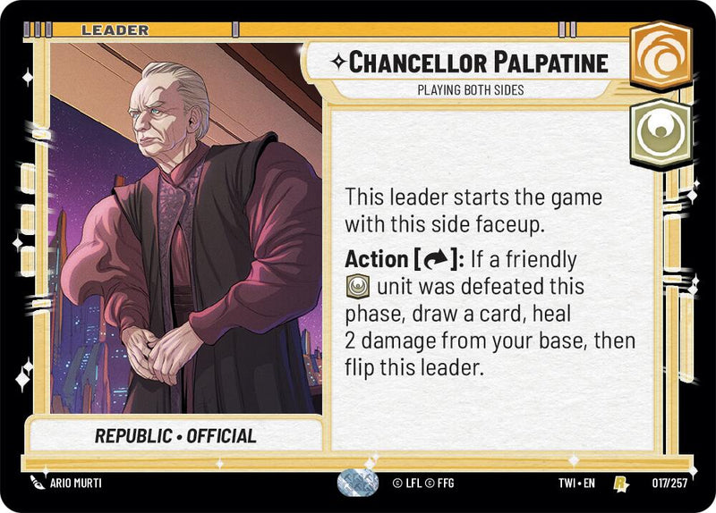 Chancellor Palpatine - Playing Both Sides (017/257) [Twilight of the Republic] - The Mythic Store | 24h Order Processing