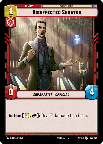 Disaffected Senator (157/257) (157/257) [Twilight of the Republic] - The Mythic Store | 24h Order Processing