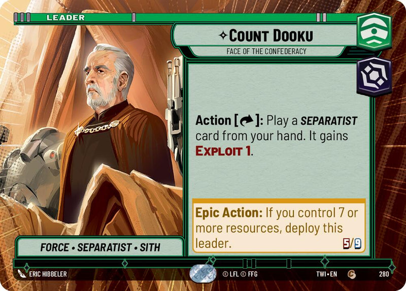 Count Dooku - Face of the Confederacy (Hyperspace) (280) [Twilight of the Republic] - The Mythic Store | 24h Order Processing