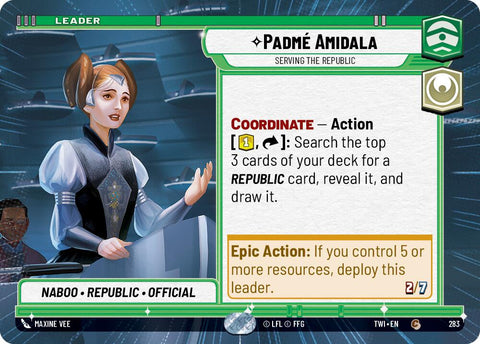 Padme Amidala - Serving the Republic (283) (Hyperspace) (283) [Twilight of the Republic] - The Mythic Store | 24h Order Processing