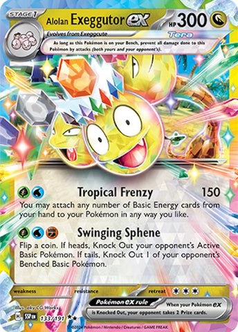 Alolan Exeggutor ex (133/191) [Scarlet & Violet: Surging Sparks] - The Mythic Store | 24h Order Processing