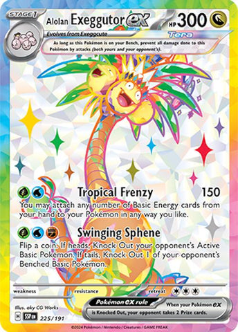 Alolan Exeggutor ex (225/191) [Scarlet & Violet: Surging Sparks] - The Mythic Store | 24h Order Processing