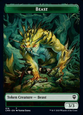 Beast (18) // Beast (19) Double-Sided Token [Commander Legends Tokens] - The Mythic Store | 24h Order Processing