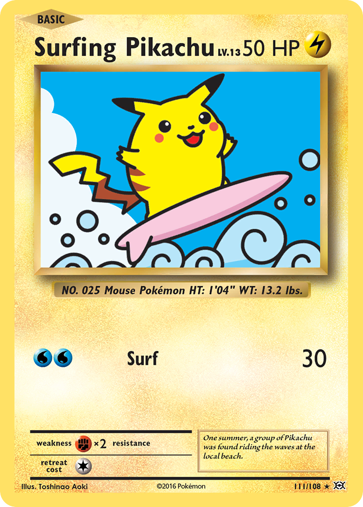 Surfing Pikachu (111/108) [XY: Evolutions] - The Mythic Store | 24h Order Processing