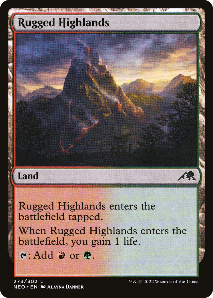 Rugged Highlands [Kamigawa: Neon Dynasty] - The Mythic Store | 24h Order Processing