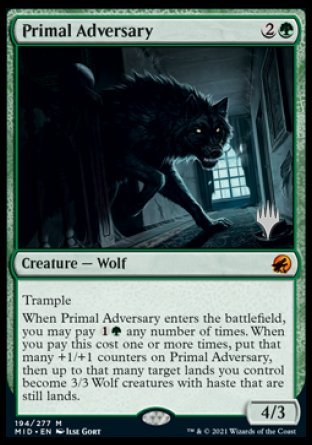 Primal Adversary (Promo Pack) [Innistrad: Midnight Hunt Promos] - The Mythic Store | 24h Order Processing