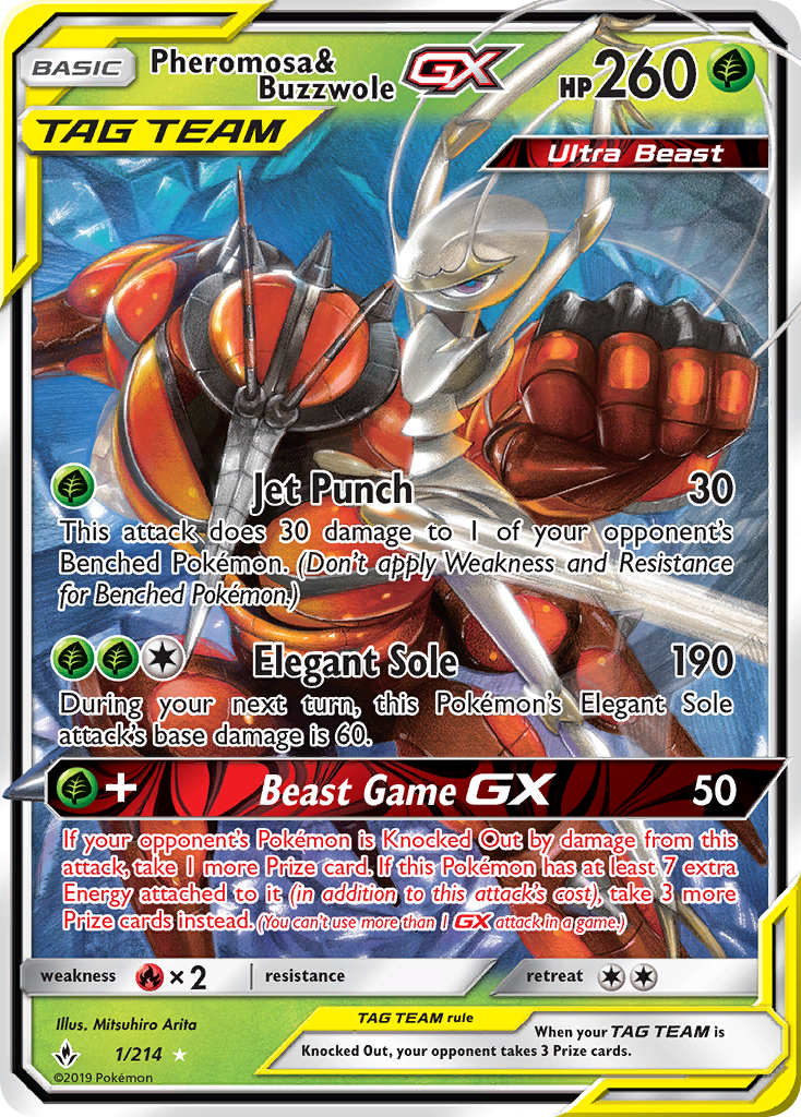 Pheromosa & Buzzwole GX (1/214) [Sun & Moon: Unbroken Bonds] - The Mythic Store | 24h Order Processing