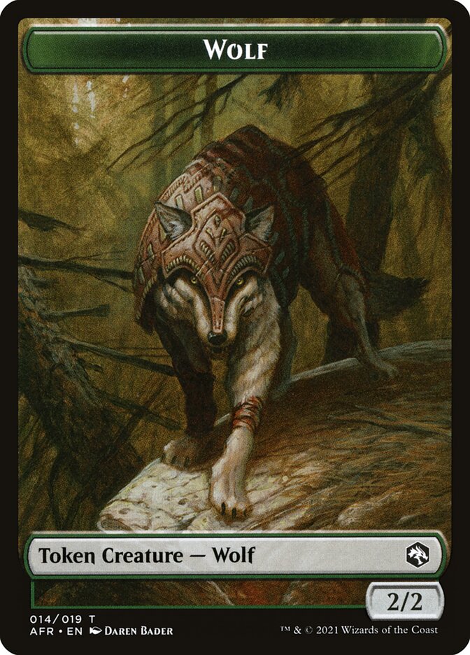 Wolf // Ellywick Tumblestrum Emblem Double-Sided Token [Dungeons & Dragons: Adventures in the Forgotten Realms Tokens] - The Mythic Store | 24h Order Processing