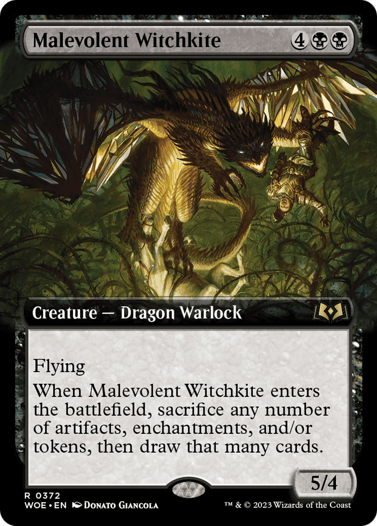 Malevolent Witchkite (Extended Art) [Wilds of Eldraine] - The Mythic Store | 24h Order Processing