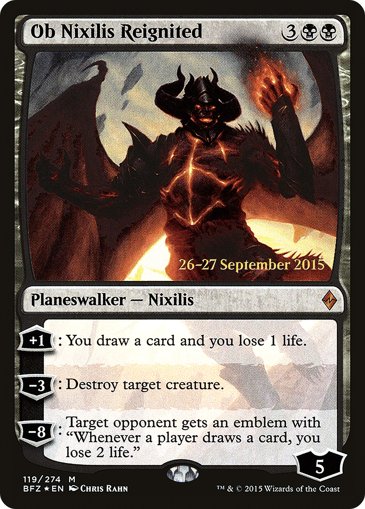 Ob Nixilis Reignited [Battle for Zendikar Prerelease Promos] - The Mythic Store | 24h Order Processing