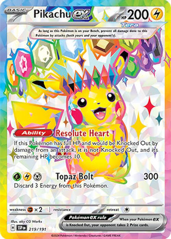 Pikachu ex (219/191) [Scarlet & Violet: Surging Sparks] - The Mythic Store | 24h Order Processing