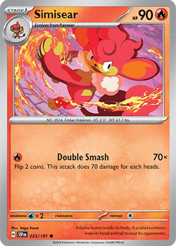 Simisear (023/191) [Scarlet & Violet: Surging Sparks] - The Mythic Store | 24h Order Processing