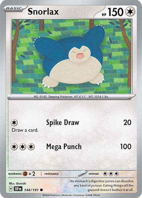 Snorlax (144/191) [Scarlet & Violet: Surging Sparks] - The Mythic Store | 24h Order Processing