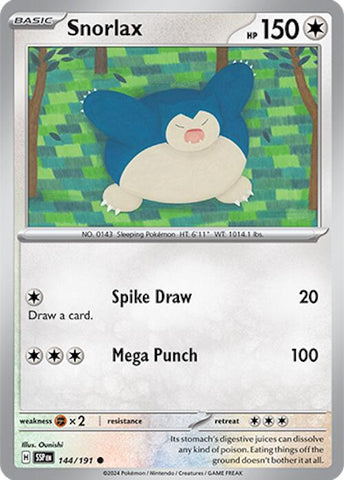 Snorlax (144/191) [Scarlet & Violet: Surging Sparks] - The Mythic Store | 24h Order Processing