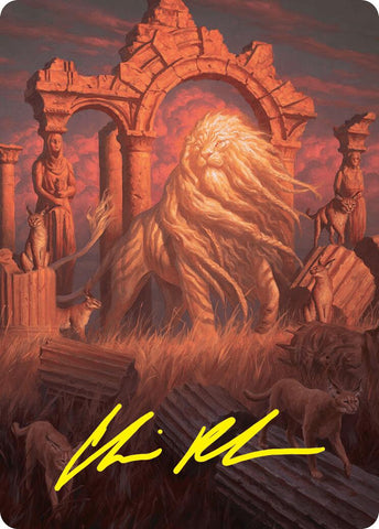 Arahbo, the First Fang Art Card (26/54) (Gold-Stamped Signature) [Foundations Art Series] - The Mythic Store | 24h Order Processing