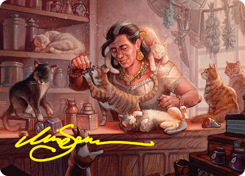 Cat Collector Art Card (1/54) (Gold-Stamped Signature) [Foundations Art Series] - The Mythic Store | 24h Order Processing