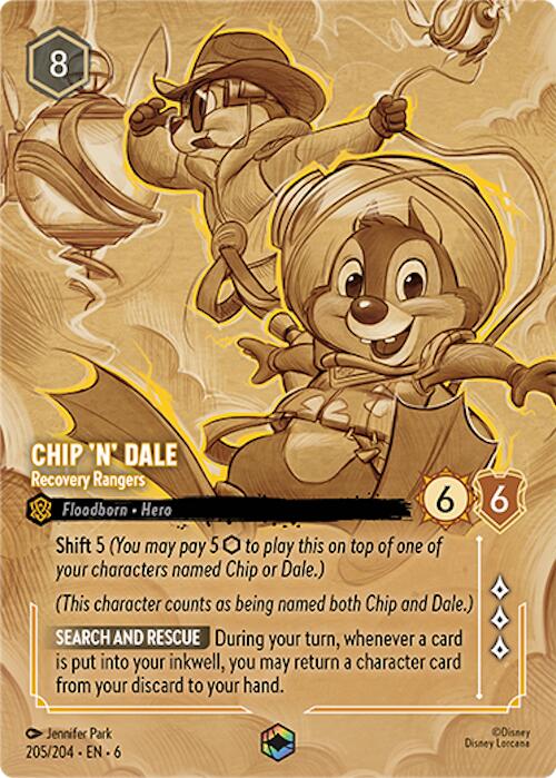 Chip 'n' Dale - Recovery Rangers (Enchanted) (205/204) [Azurite Sea] - The Mythic Store | 24h Order Processing