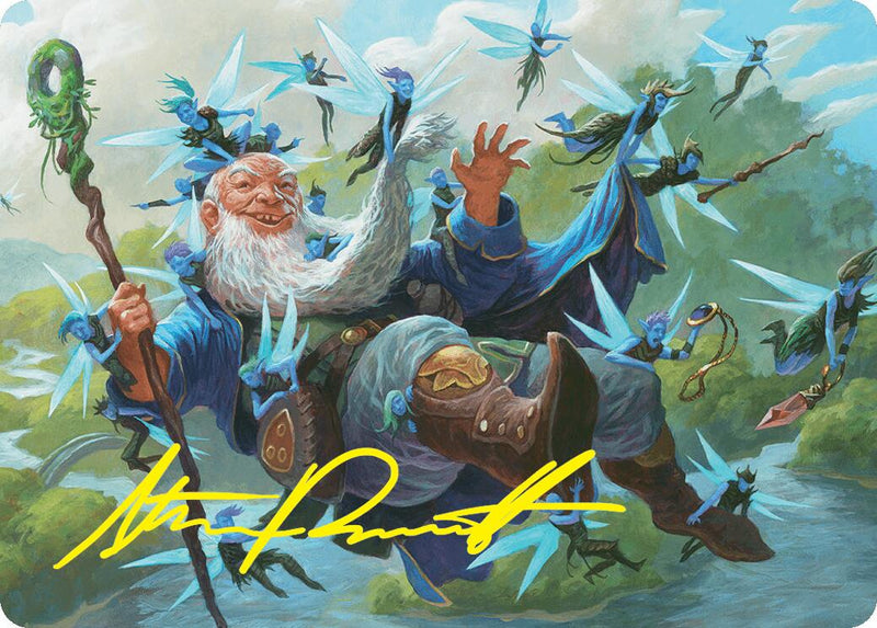 Mischievous Mystic Art Card (7/54) (Gold-Stamped Signature) [Foundations Art Series] - The Mythic Store | 24h Order Processing