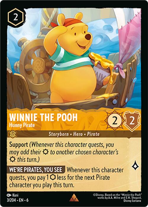 Winnie the Pooh - Hunny Pirate (3/204) [Azurite Sea] - The Mythic Store | 24h Order Processing