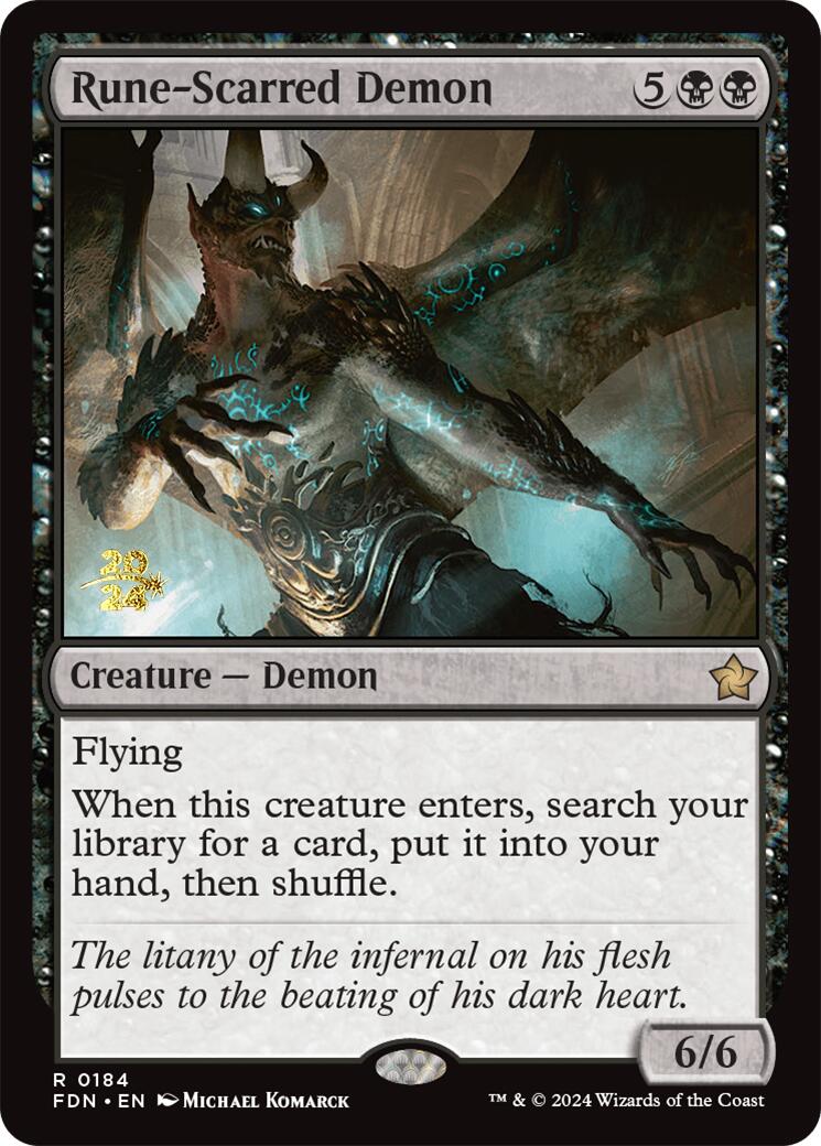 Rune-Scarred Demon [Foundations Prerelease Promos] - The Mythic Store | 24h Order Processing