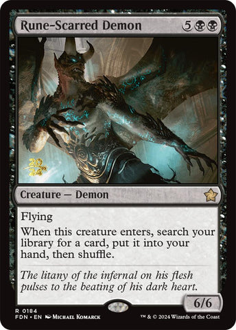Rune-Scarred Demon [Foundations Prerelease Promos] - The Mythic Store | 24h Order Processing