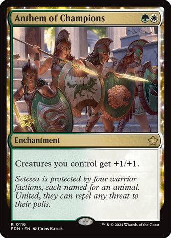 Anthem of Champions [Foundations Prerelease Promos] - The Mythic Store | 24h Order Processing