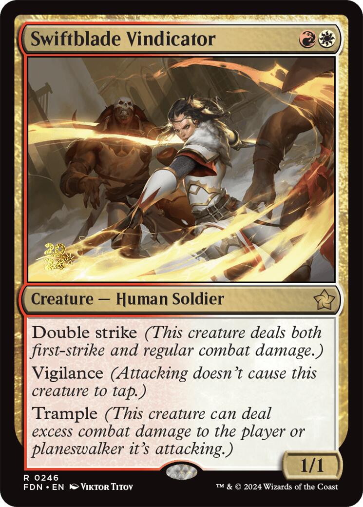 Swiftblade Vindicator [Foundations Prerelease Promos] - The Mythic Store | 24h Order Processing
