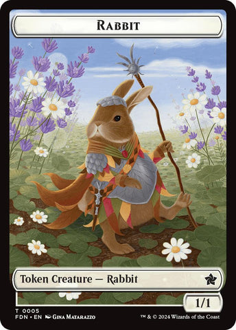 Rabbit // Soldier Double-Sided Token [Foundations Tokens] - The Mythic Store | 24h Order Processing
