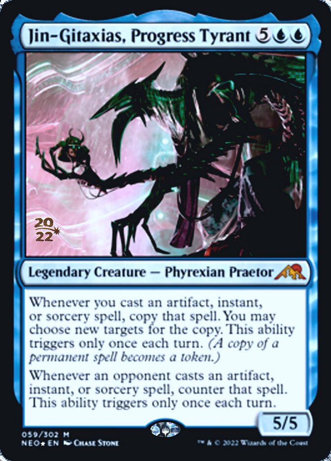 Jin-Gitaxias, Progress Tyrant [Kamigawa: Neon Dynasty Prerelease Promos] - The Mythic Store | 24h Order Processing