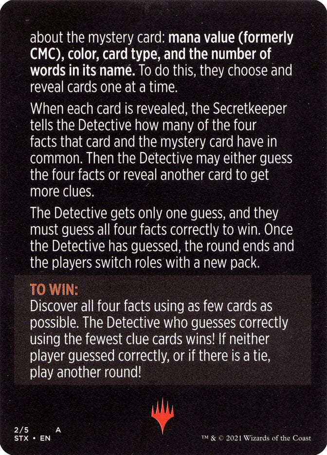 Booster Sleuth (Magic Minigame) [Strixhaven: School of Mages Minigame] - The Mythic Store | 24h Order Processing
