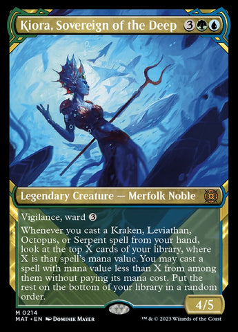 Kiora, Sovereign of the Deep (Showcase Halo Foil) [March of the Machine: The Aftermath] - The Mythic Store | 24h Order Processing