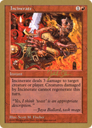 Incinerate (Jakub Slemr) [World Championship Decks 1997] - The Mythic Store | 24h Order Processing