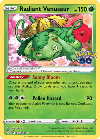 Radiant Venusaur (004/078) [Pokémon GO] - The Mythic Store | 24h Order Processing
