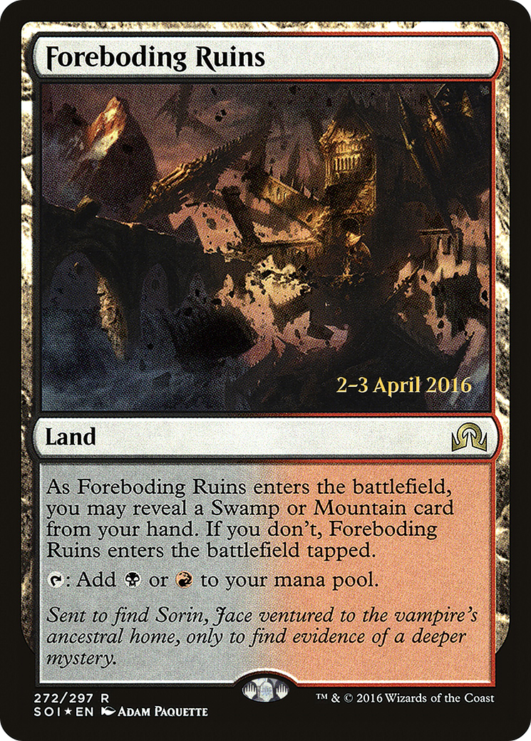 Foreboding Ruins [Shadows over Innistrad Prerelease Promos] - The Mythic Store | 24h Order Processing