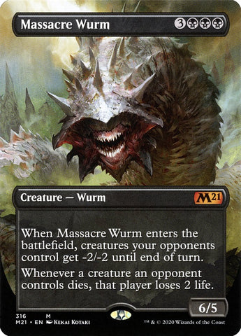 Massacre Wurm (Borderless Alternate Art) [Core Set 2021] - The Mythic Store | 24h Order Processing