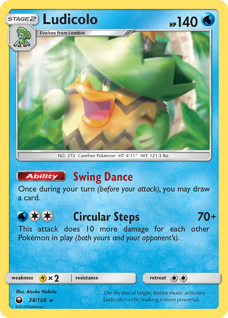 Ludicolo (38/168) [Sun & Moon: Celestial Storm] - The Mythic Store | 24h Order Processing
