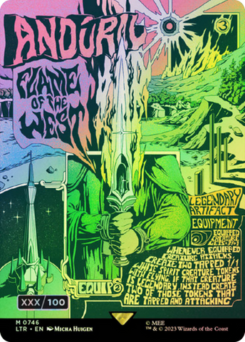 Anduril, Flame of the West (Borderless Poster) (Serialized) [The Lord of the Rings: Tales of Middle-Earth] - The Mythic Store | 24h Order Processing