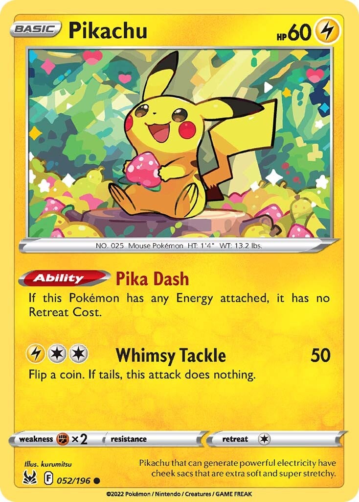 Pikachu (052/196) [Sword & Shield: Lost Origin] - The Mythic Store | 24h Order Processing