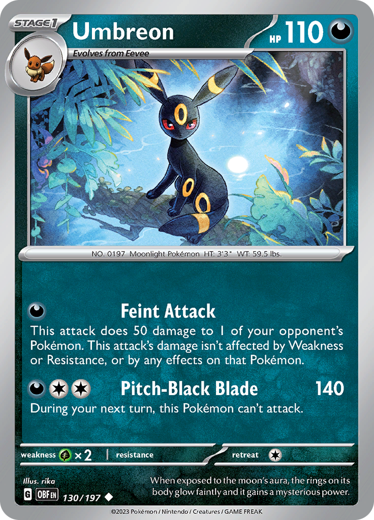 Umbreon (130/197) [Scarlet & Violet: Obsidian Flames] - The Mythic Store | 24h Order Processing