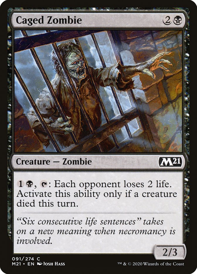 Caged Zombie [Core Set 2021] - The Mythic Store | 24h Order Processing